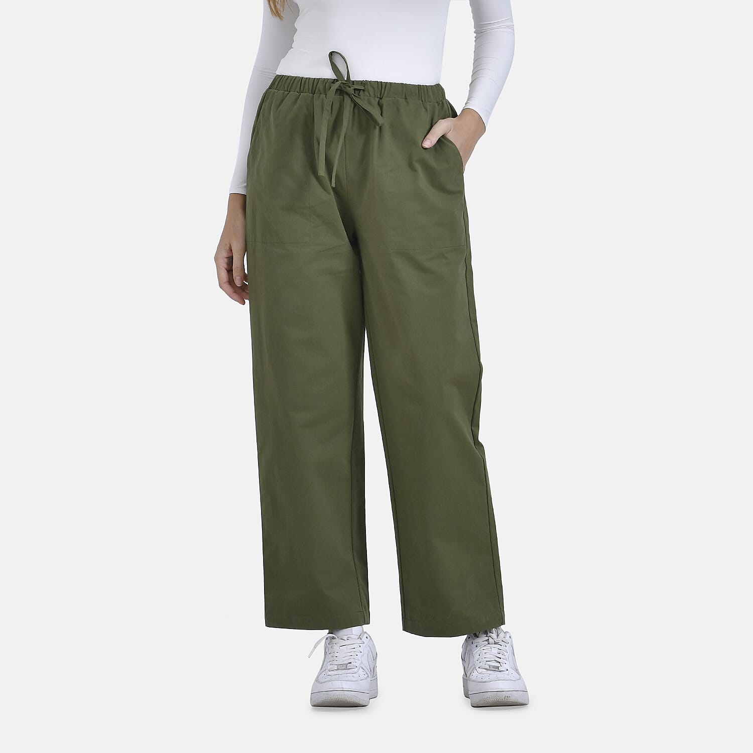 La Marey Pure Cotton Elastic Waist Casual Wear Trousers