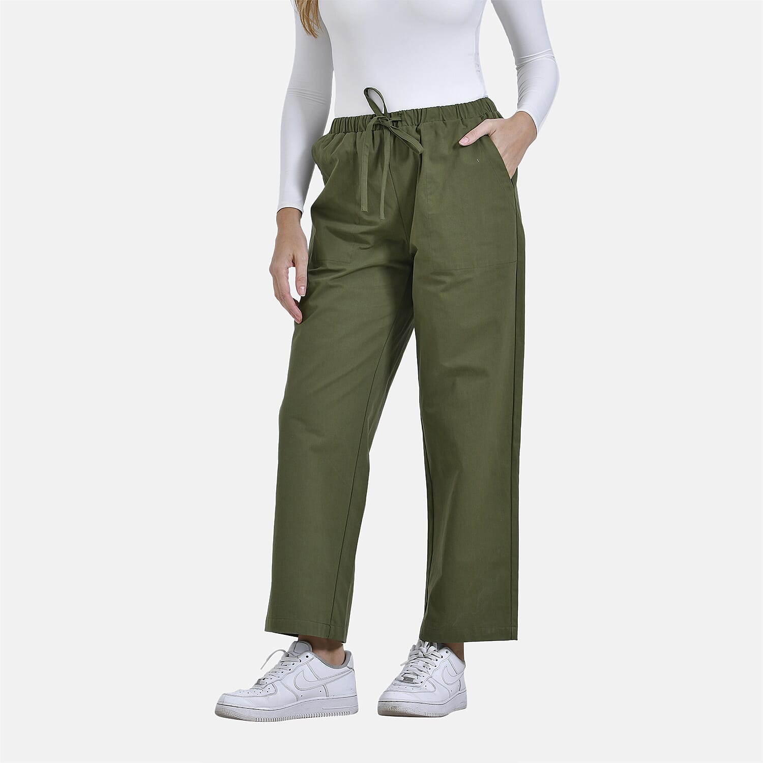 La Marey Pure Cotton Elastic Waist Casual Wear Trousers