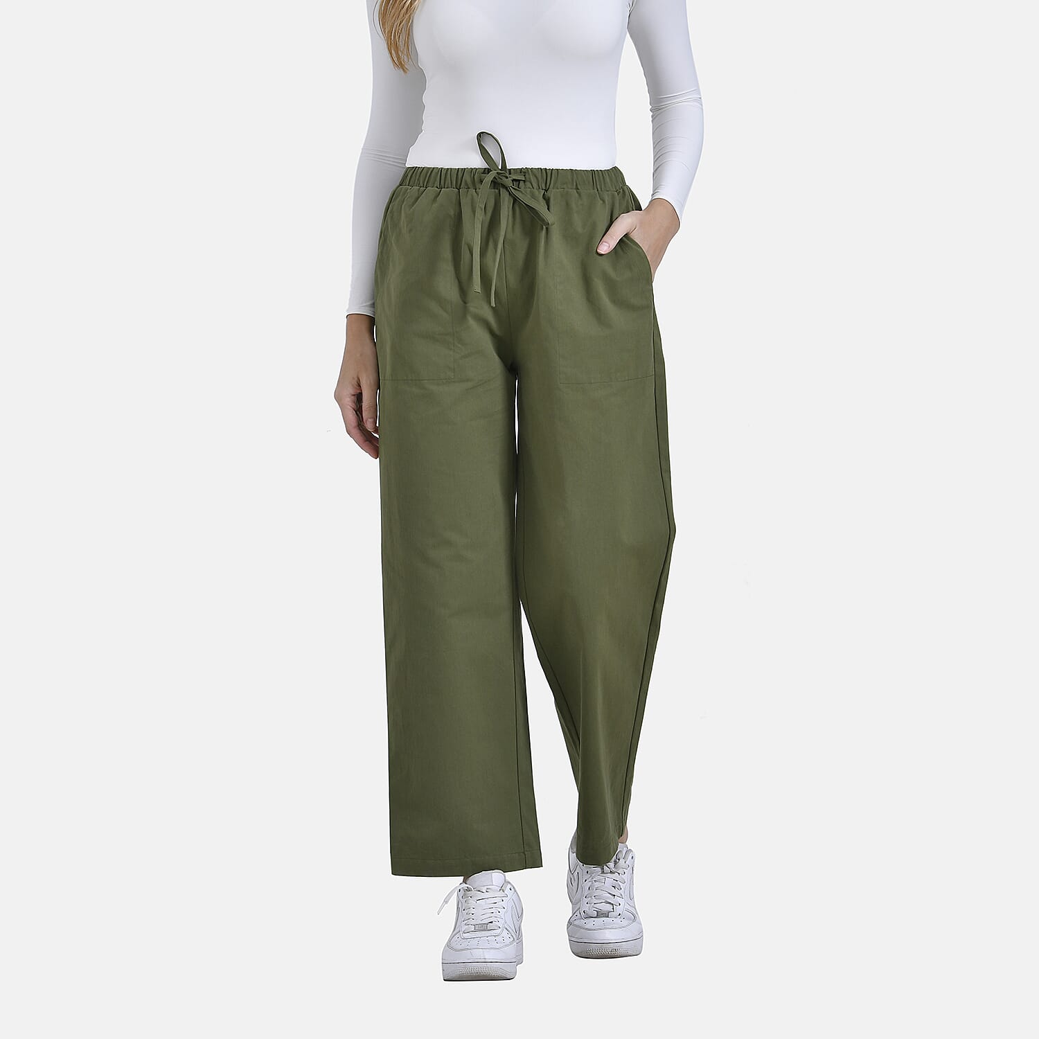 La Marey Pure Cotton Elastic Waist Casual Wear Trousers