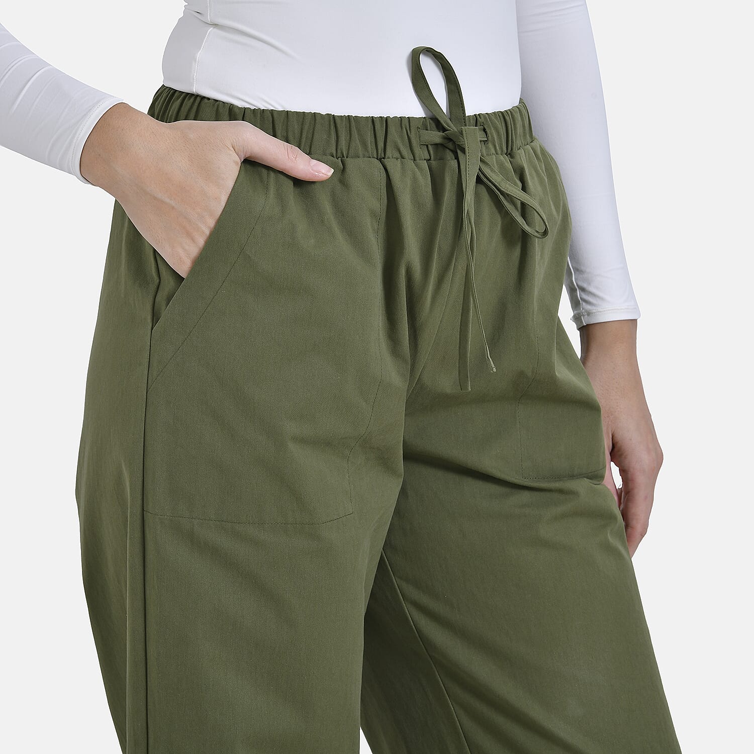 La Marey Pure Cotton Elastic Waist Casual Wear Trousers
