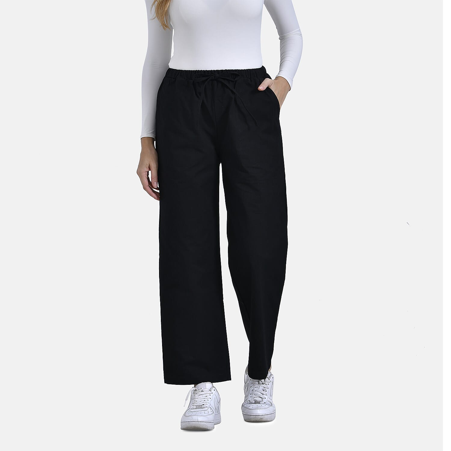 La Marey Pure Cotton Elastic Waist Casual Wear Trousers