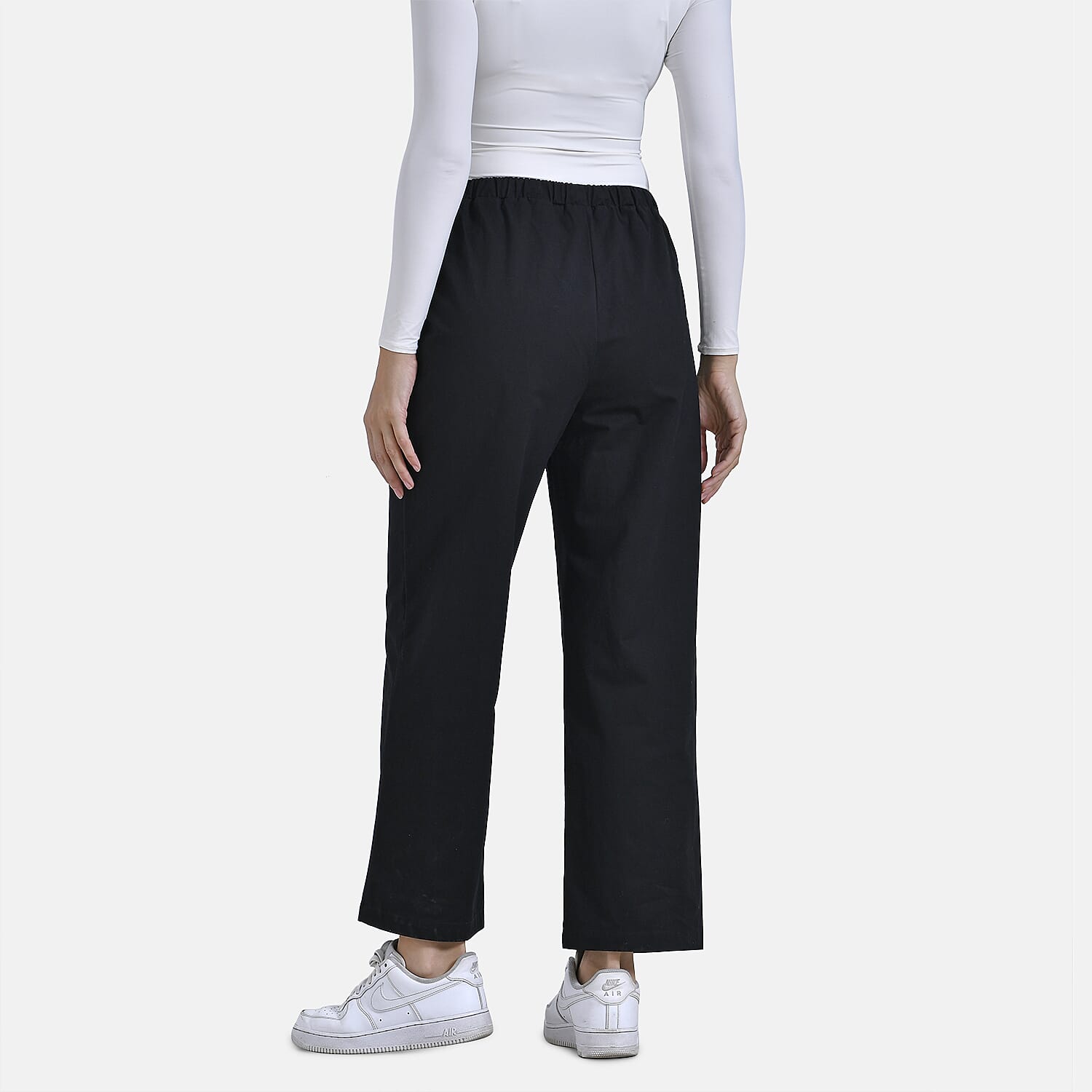 La Marey Pure Cotton Elastic Waist Casual Wear Trousers