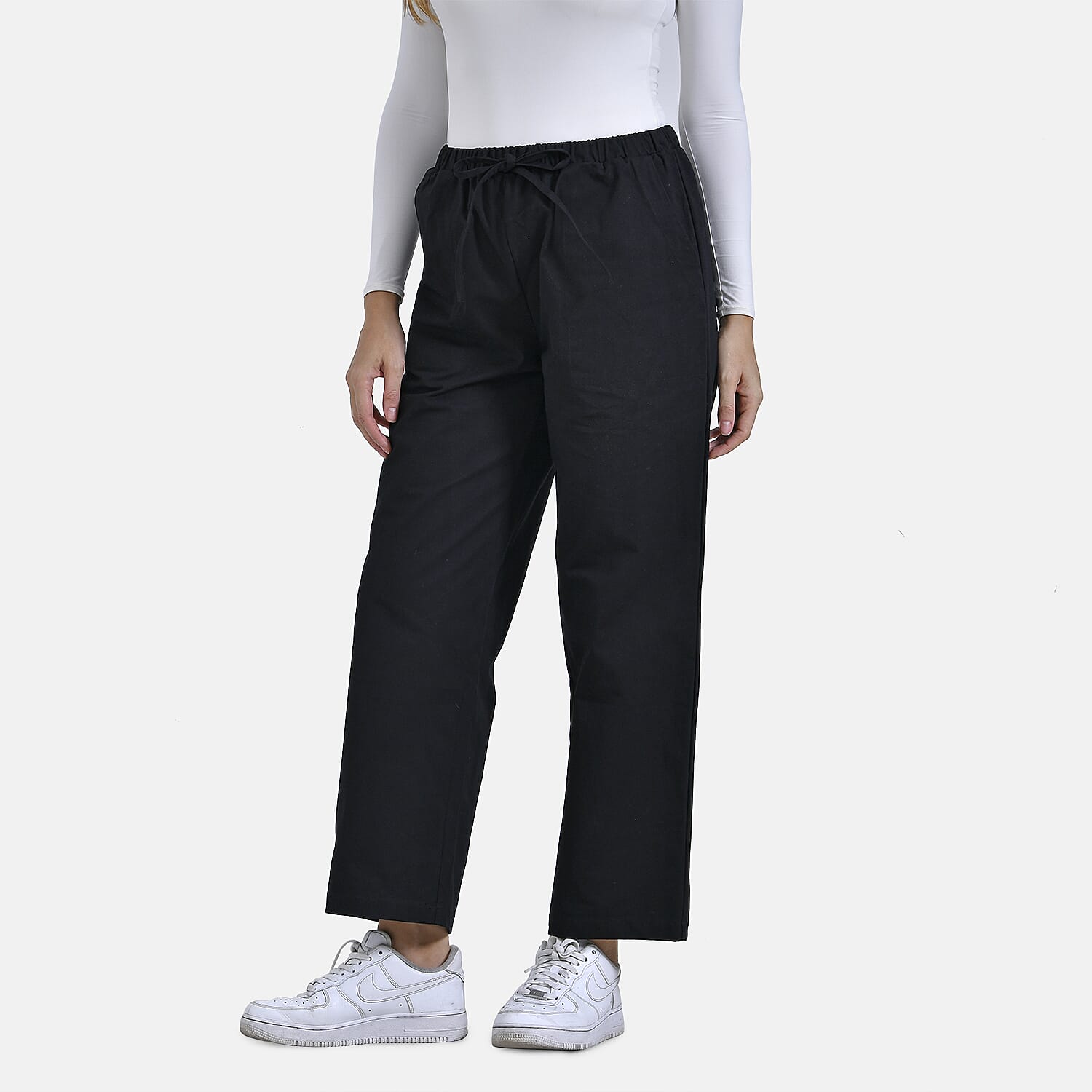 La Marey Pure Cotton Elastic Waist Casual Wear Trousers