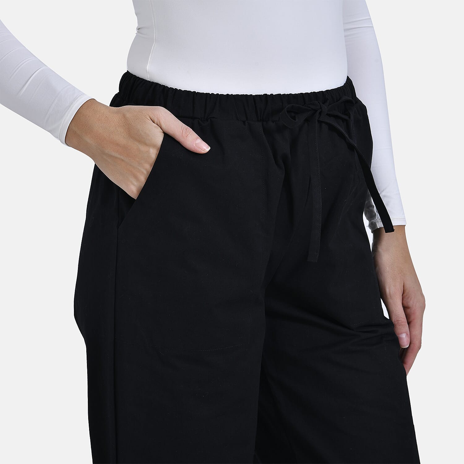 La Marey Pure Cotton Elastic Waist Casual Wear Trousers