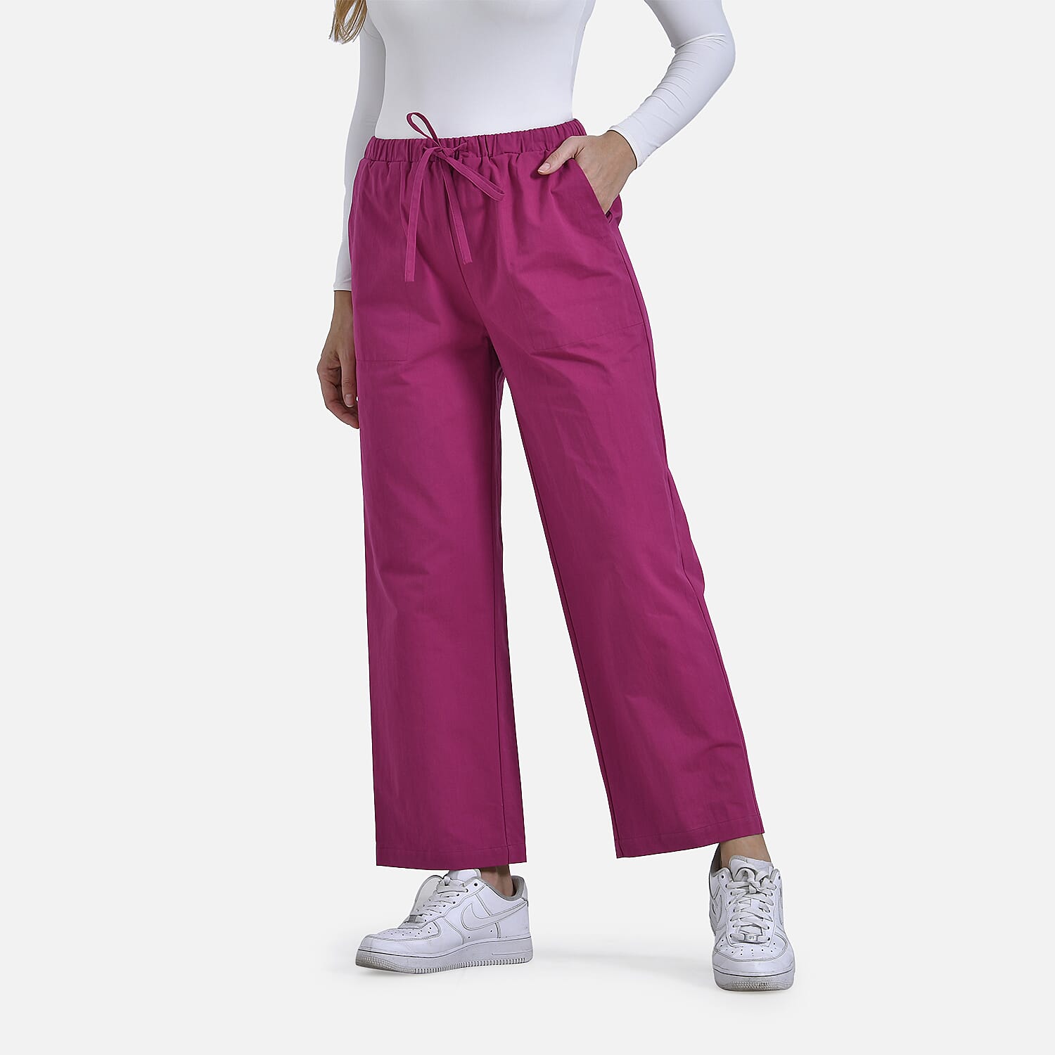 La Marey Pure Cotton Elastic Waist Casual Wear Trousers