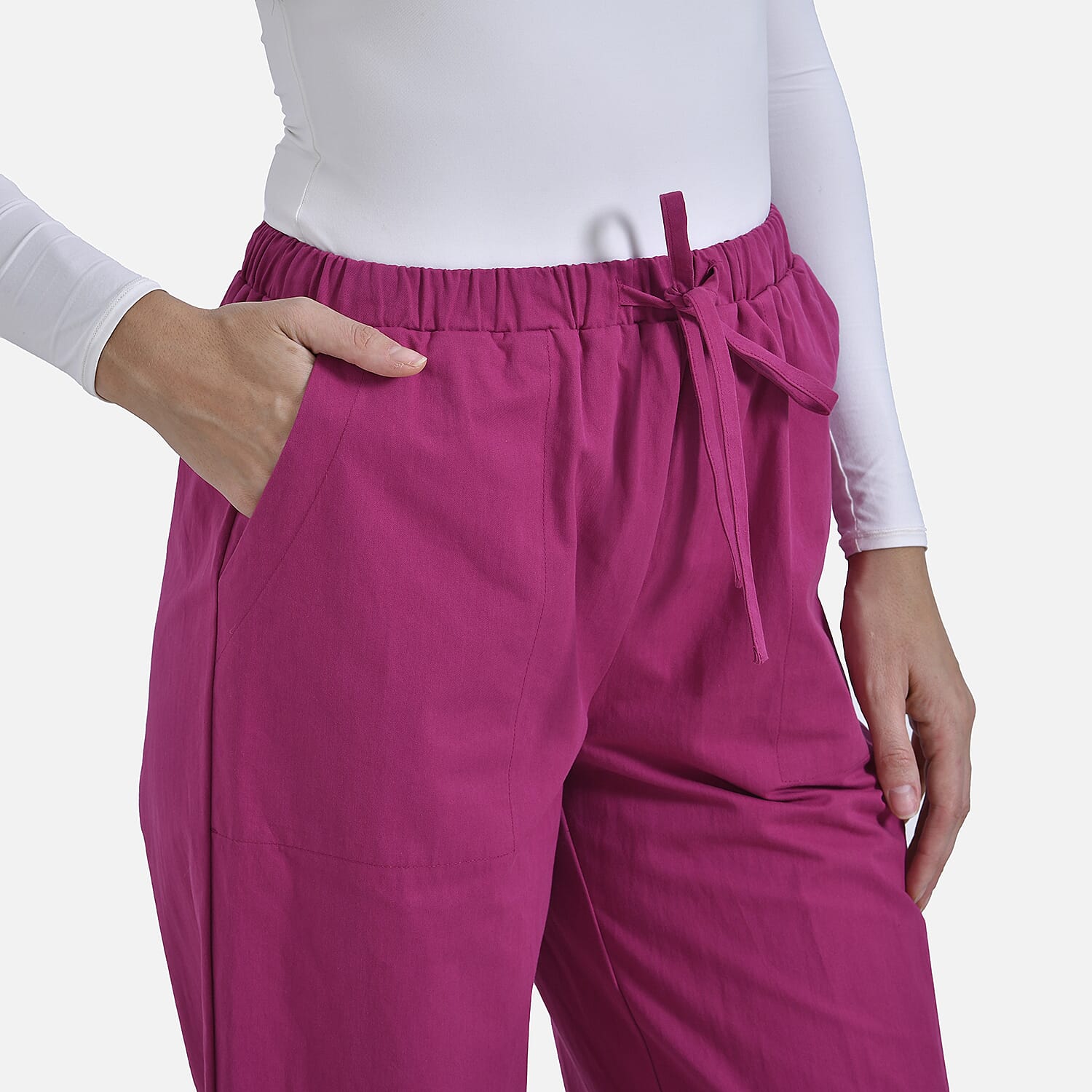 La Marey Pure Cotton Elastic Waist Casual Wear Trousers
