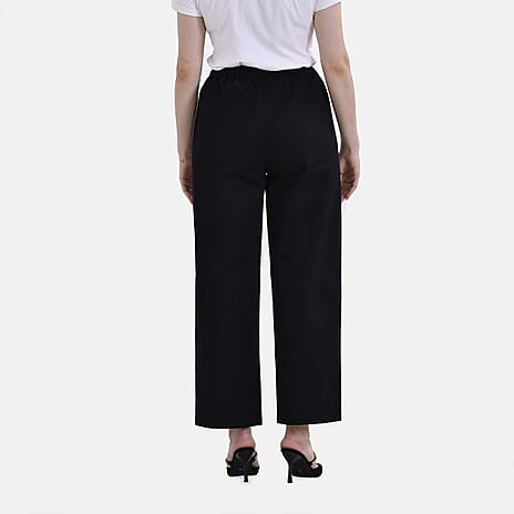 La Marey 100% Cotton Elastic Band Trouser (Size 18) - Black