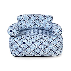 Portable Single Size Inflatable Floral-Leaf Pattern Sofa