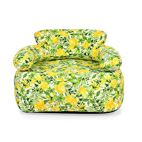 Portable Inflatable Sofa. Suitable for Outdoors and Indoors (Size 105x88x37 cm) - Green