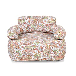 Portable Single Size Inflatable Floral-Leaf Pattern Sofa