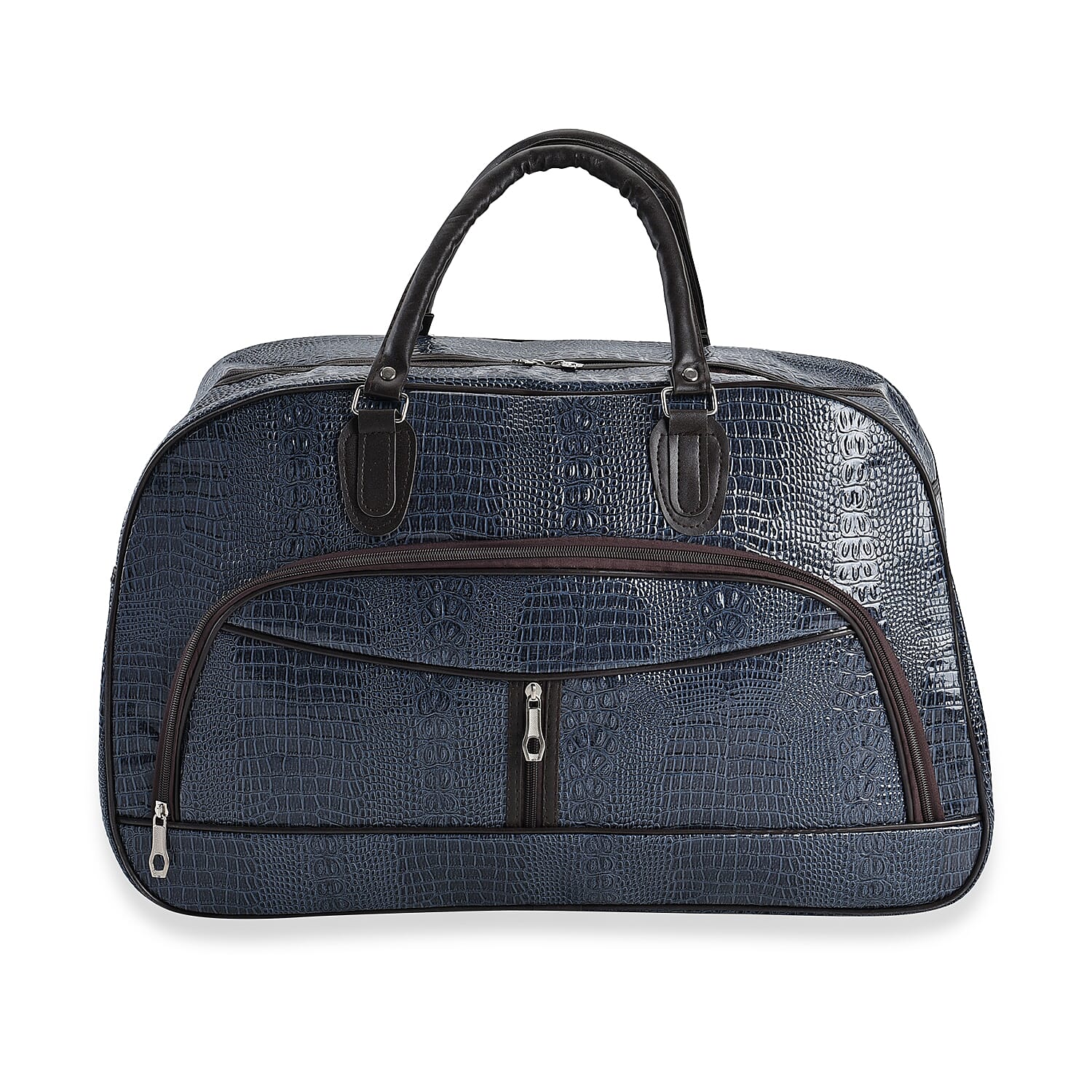 Crocodile Pattern Travel Bag - Blue
