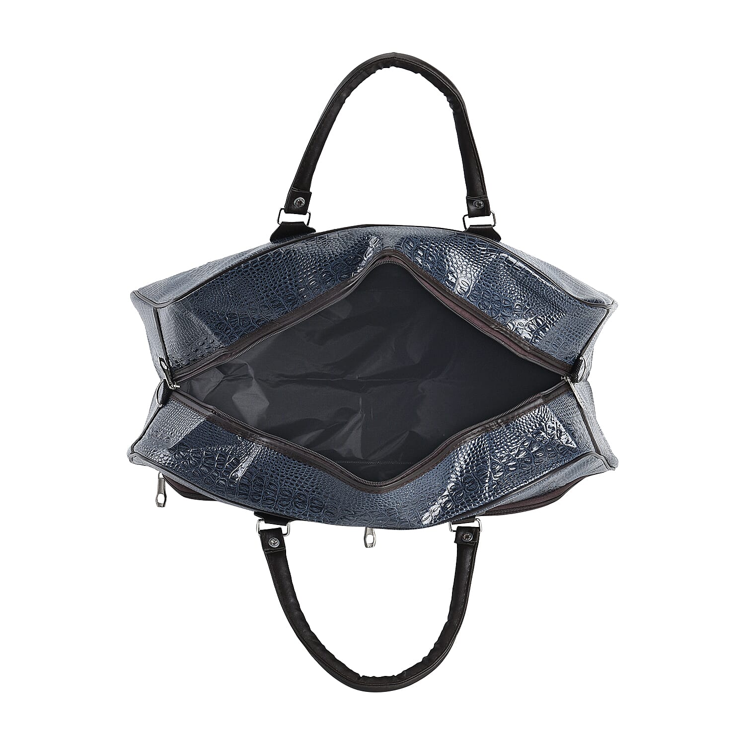 Crocodile Pattern Travel Bag - Blue