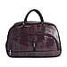 Leatherette Crocodile Pattern Travel Bag with Handle Drop