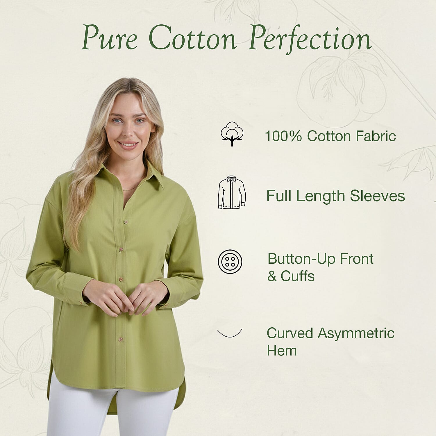 La Marey Pure Cotton Solid Blouse