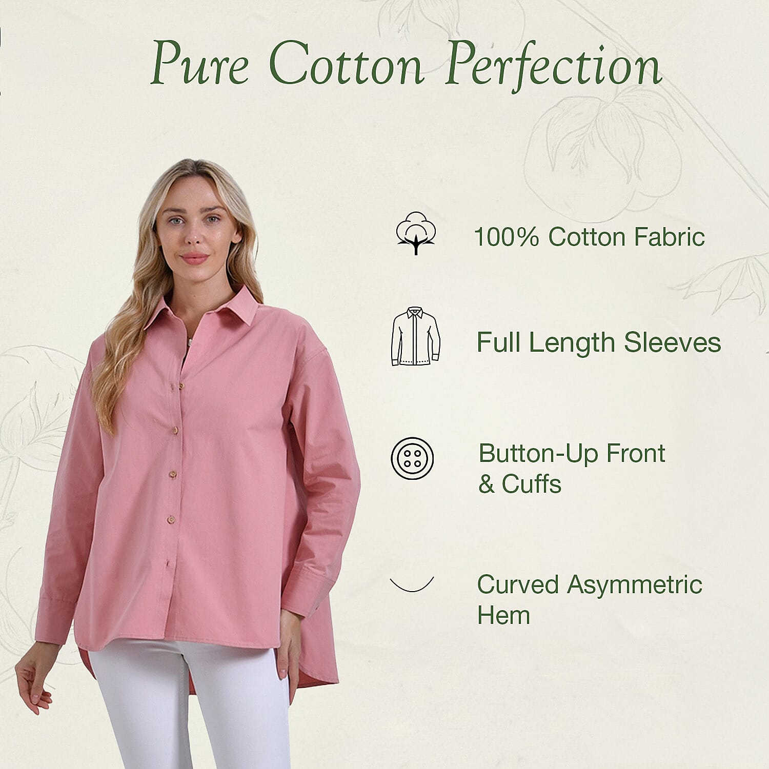 La Marey Pure Cotton Solid Blouse