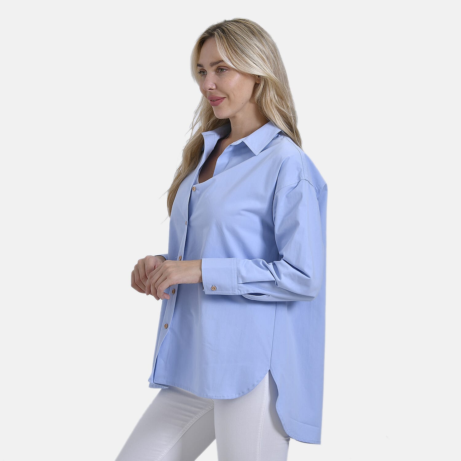 La Marey Pure Cotton Solid Blouse