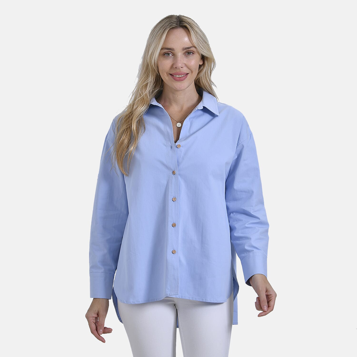 La Marey Pure Cotton Solid Blouse