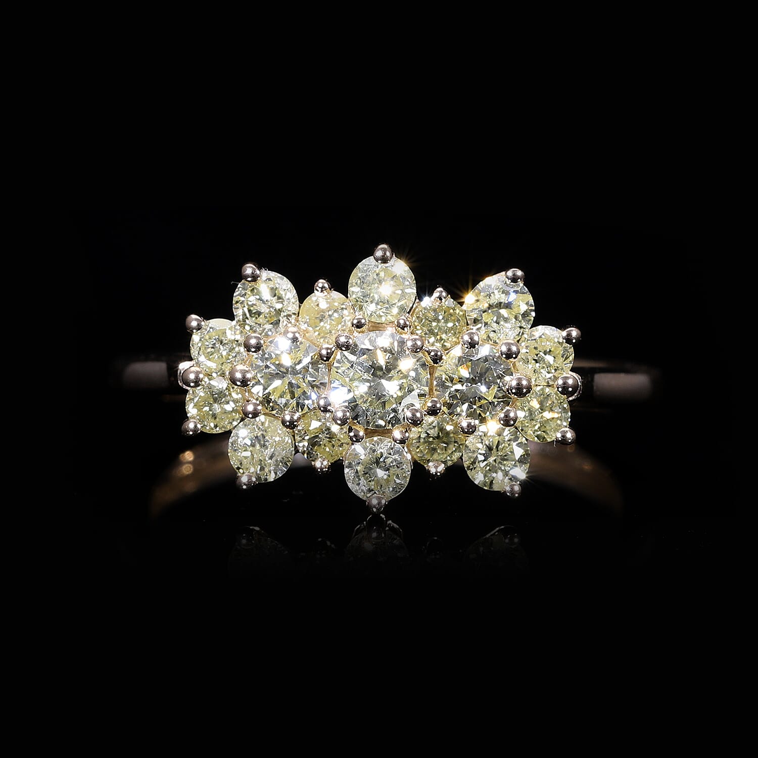 Biggest Close Out Deal- 9K Yellow Gold SGL Certified Natural Yellow Diamond Ring 1.00 Ct.