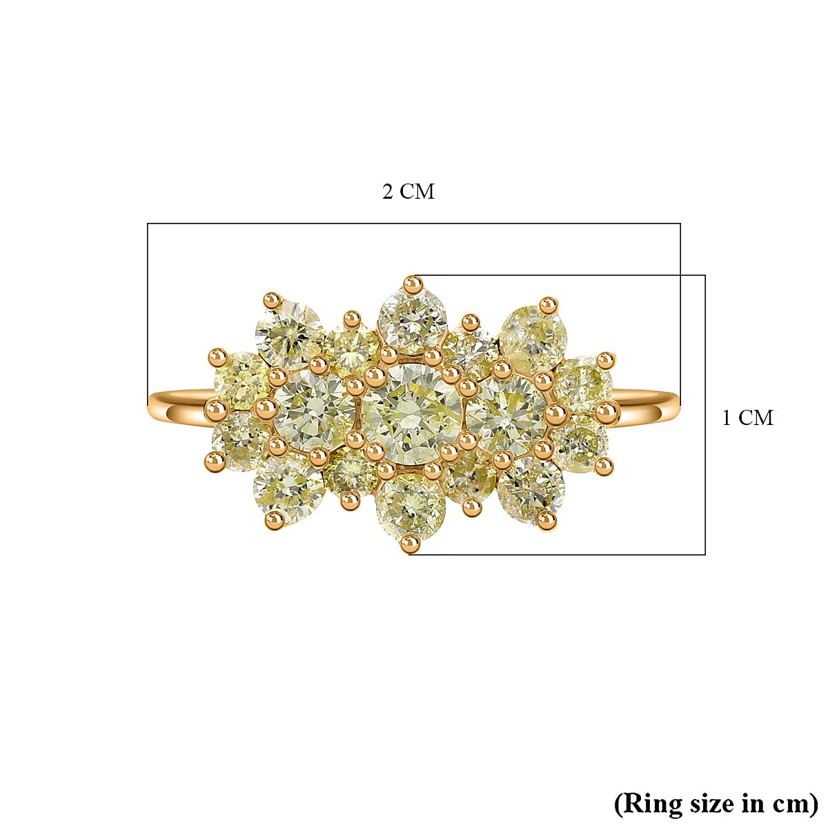 Biggest Close Out Deal- 9K Yellow Gold SGL Certified Natural Yellow Diamond Ring 1.00 Ct.