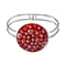 Yellow Color Murano Glass Bangle Pure White Stainless Steel 25.00 ct 25.000 Ct.