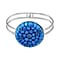 Yellow Color Murano Glass Bangle Pure White Stainless Steel 25.00 ct 25.000 Ct.