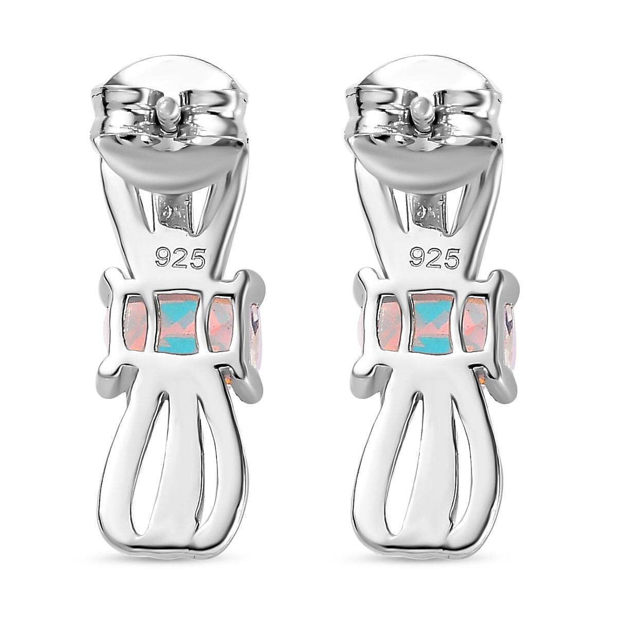 Mercury Mystic Topaz Earrings in Sterling Silver 1.30 Ct