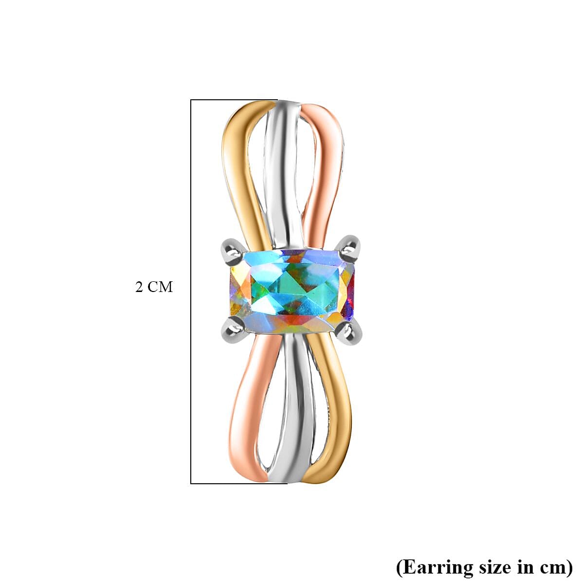 Mercury Mystic Topaz Earrings in Sterling Silver 1.30 Ct