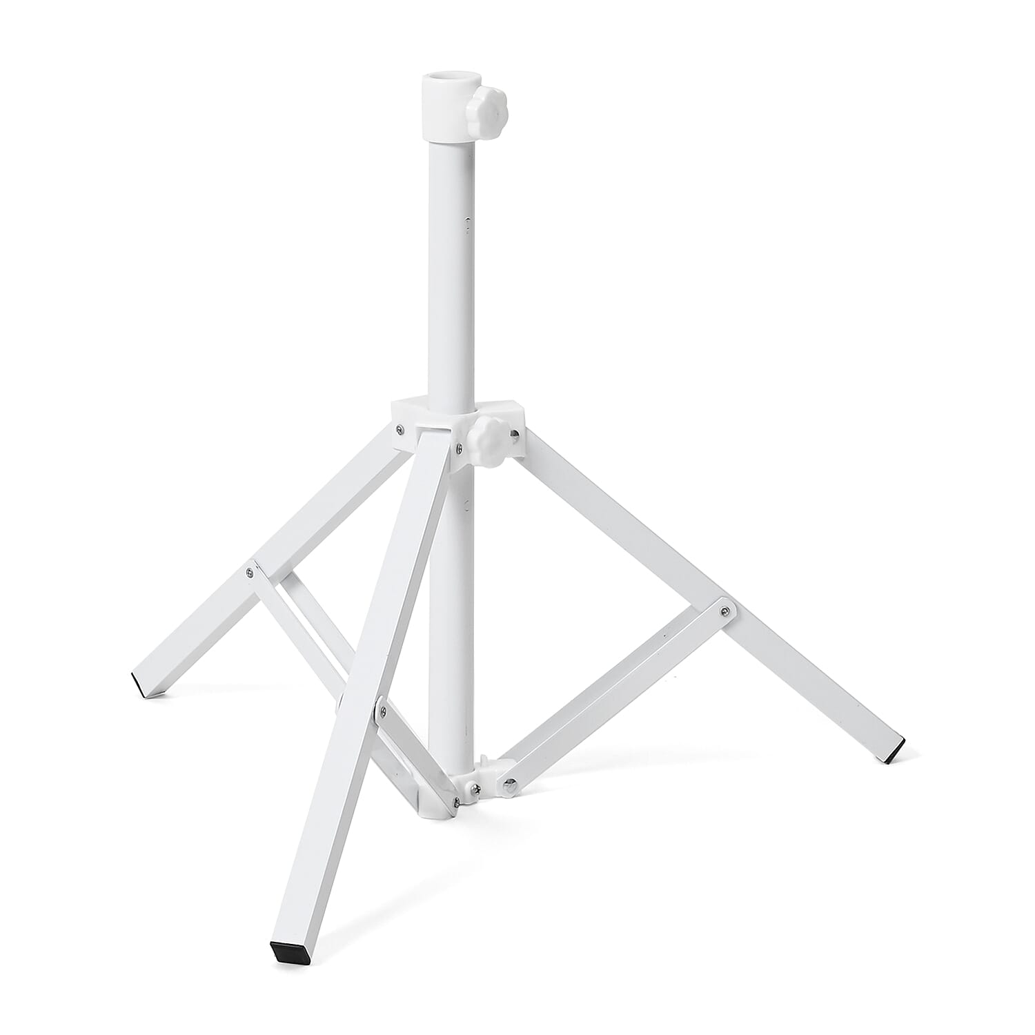 Solid colour Outdoor umbrella with tripod stand ( height from 1.2m to 1.8m) -  White