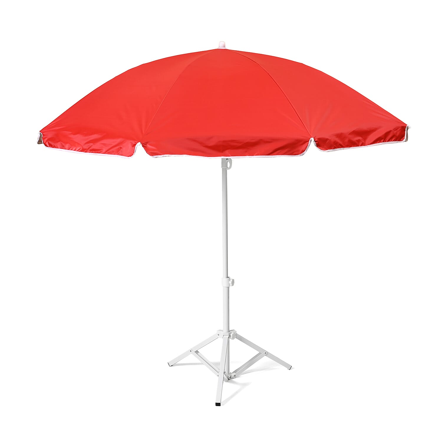 Solid colour Outdoor umbrella with tripod stand ( height from 1.2m to 1.8m) - Red