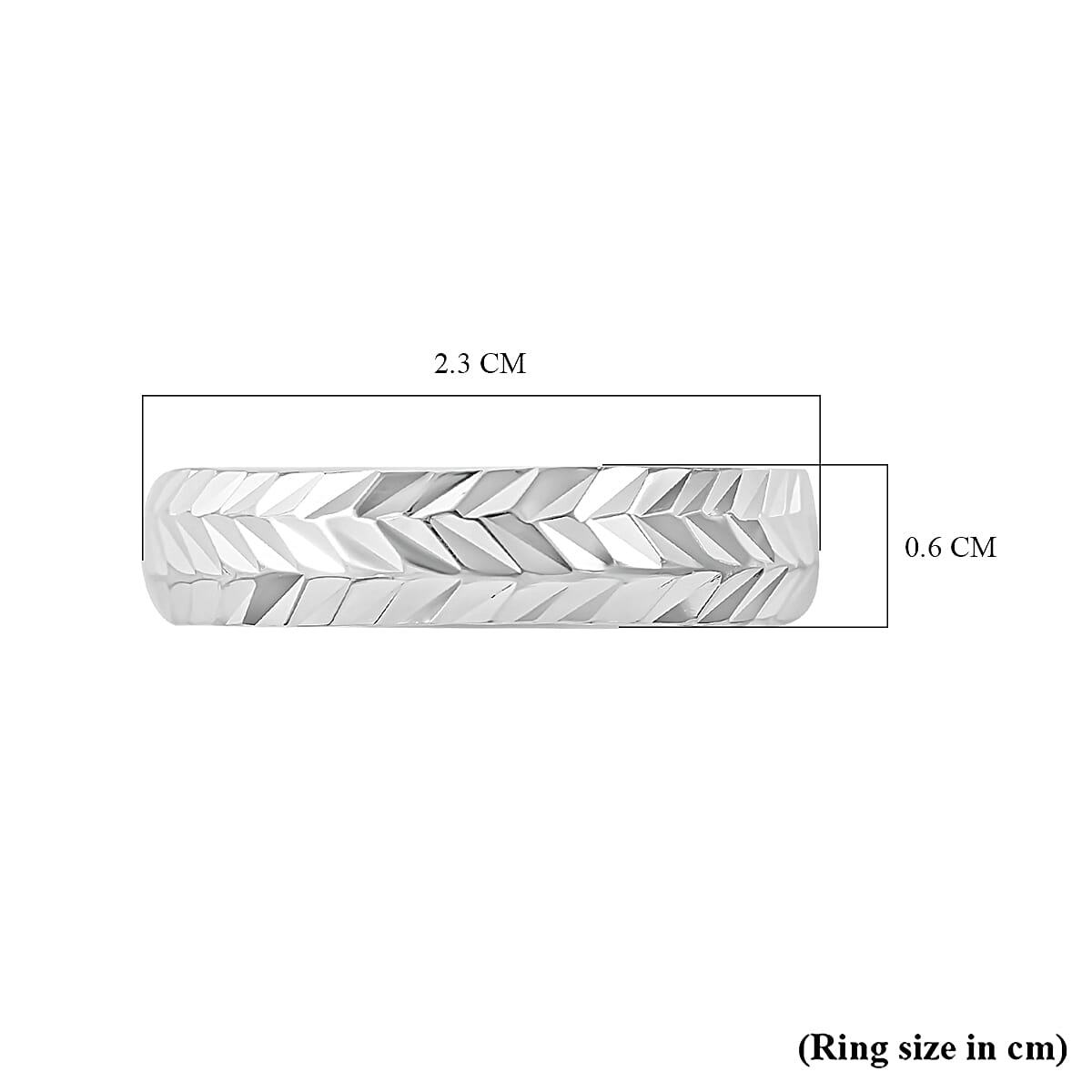 Sterling Silver Diamond-Cut Arrow Band Ring