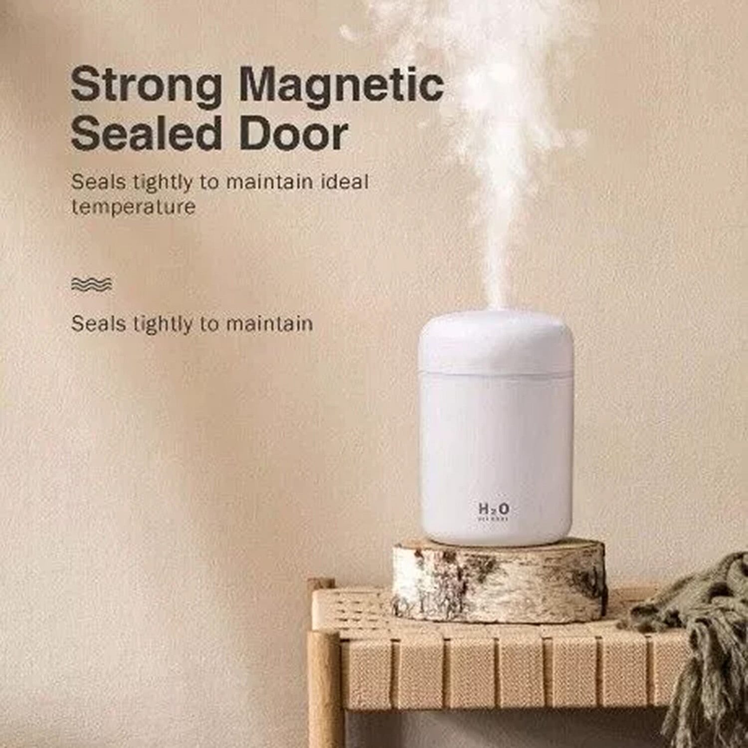 Portable Desktop Colourful Cup Air Humidifier - White