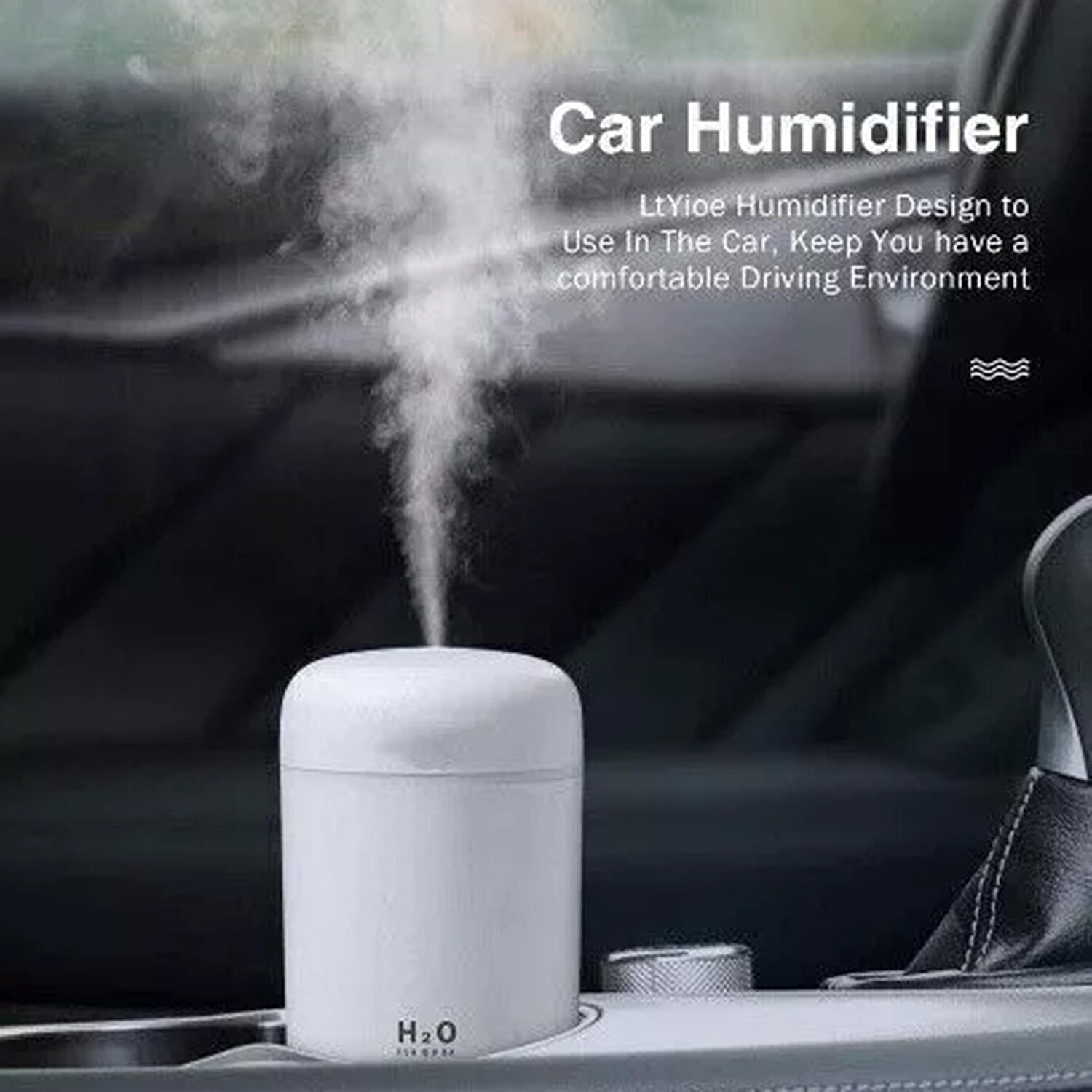 Portable Desktop Colourful Cup Air Humidifier - White