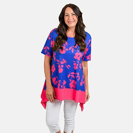 Nicole Chiffon Tunic (Size 1x1 cm) - Bright Floral