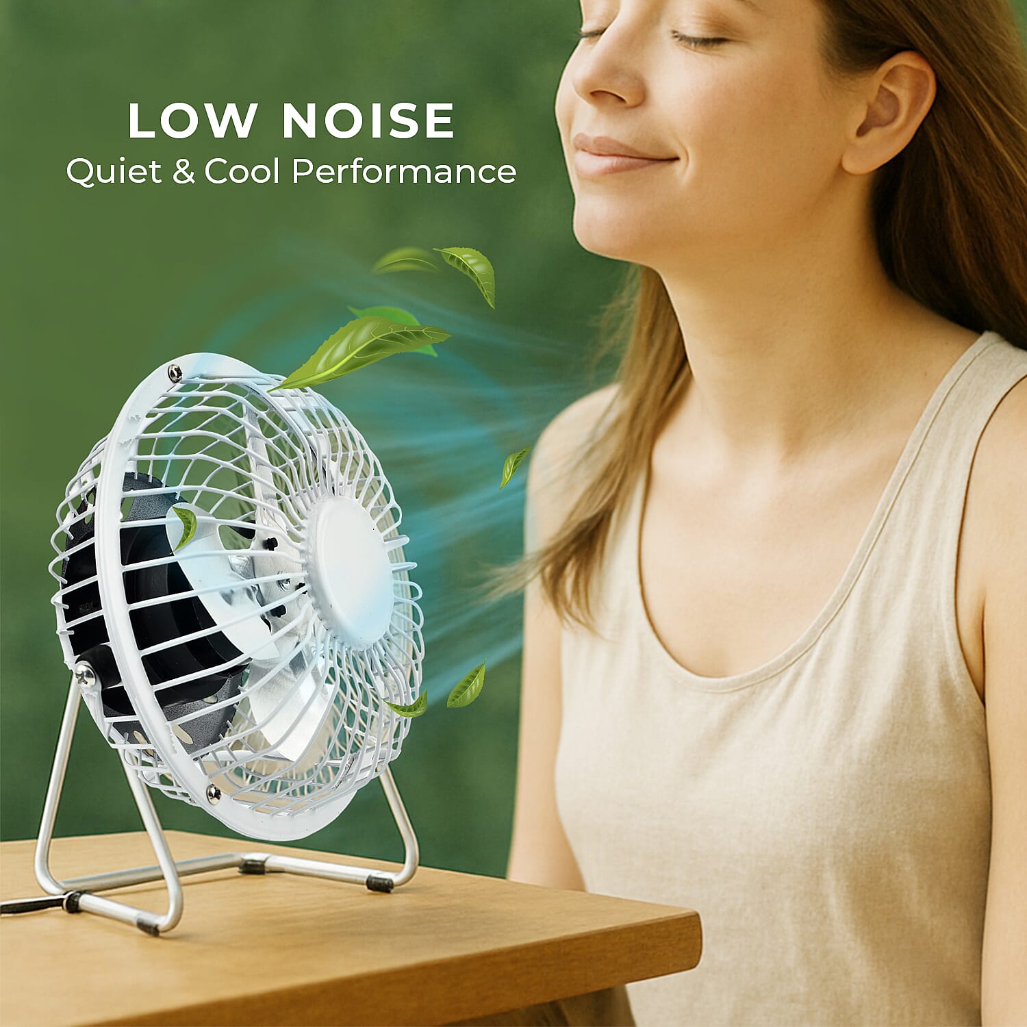 Oxycool 4-Inch USB Mini Desk Fan