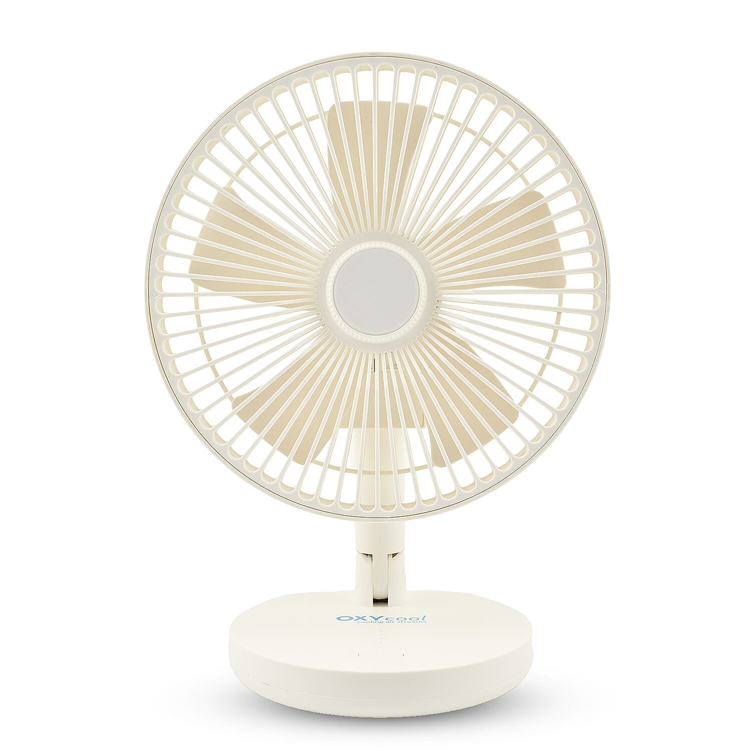 Oxycool 8 Inch Rechargeable Wireless Fan - White Oxycool 8 Inch Rechargeable Wireless Fan - White