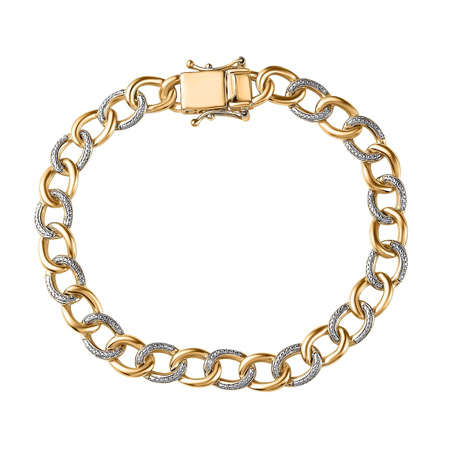 Diamond Curb Chain Bracelet (Size - 7.5)