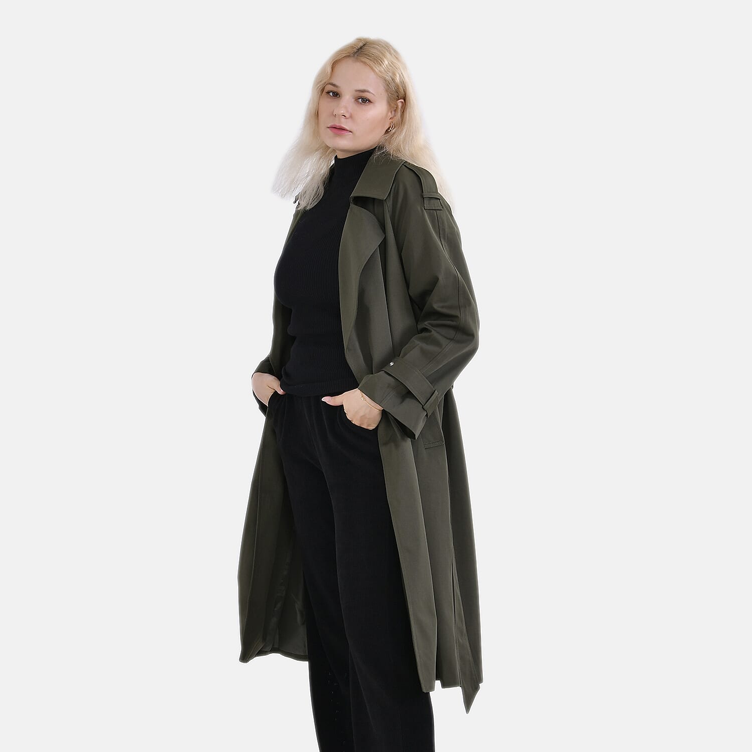 LA Marey Windproof Trench Coat