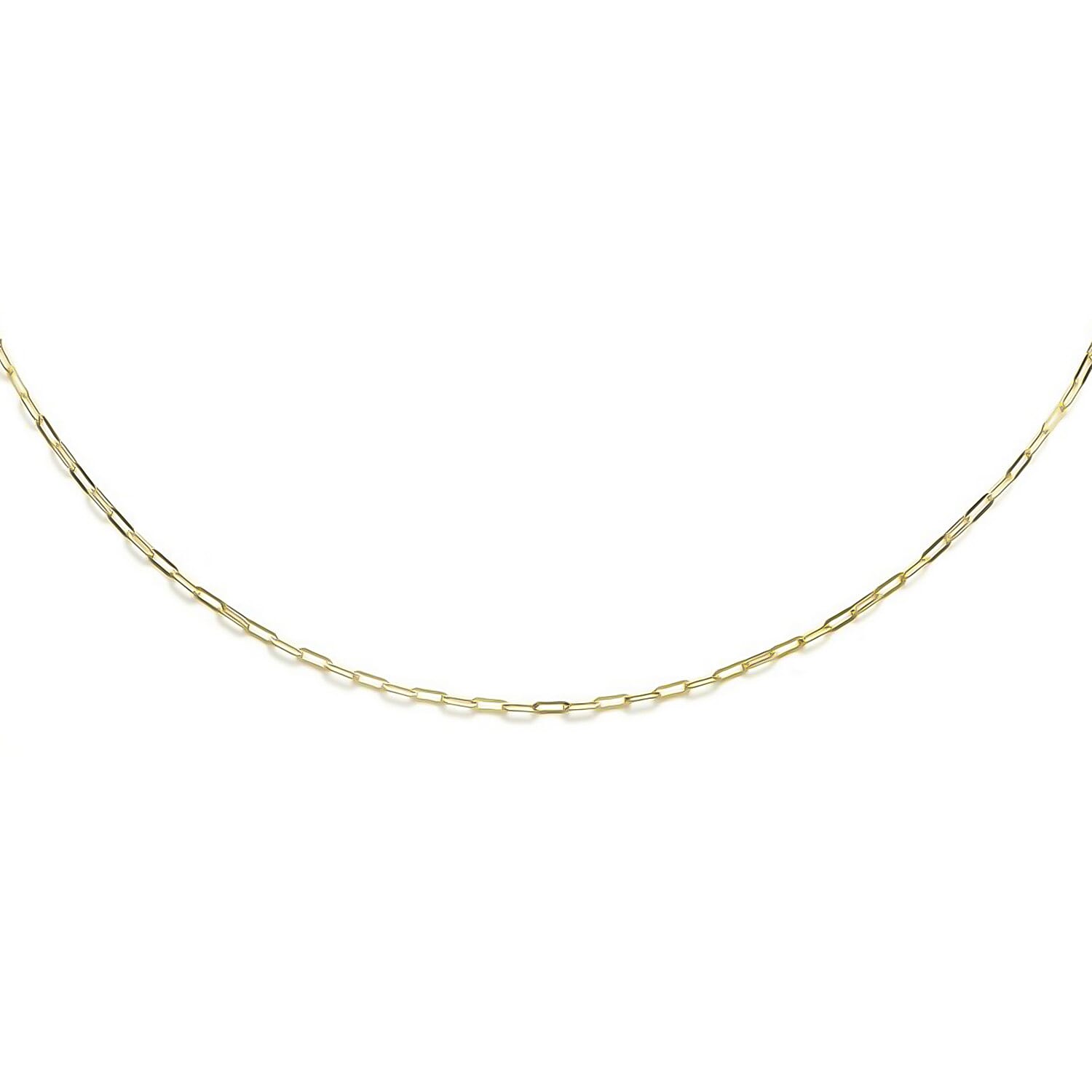 Maestro Collection - 9K Yellow Gold Paper Clip Necklace (Size - 20)