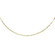 Maestro Collection - 9K Yellow Gold Paper Clip Necklace (Size - 20)