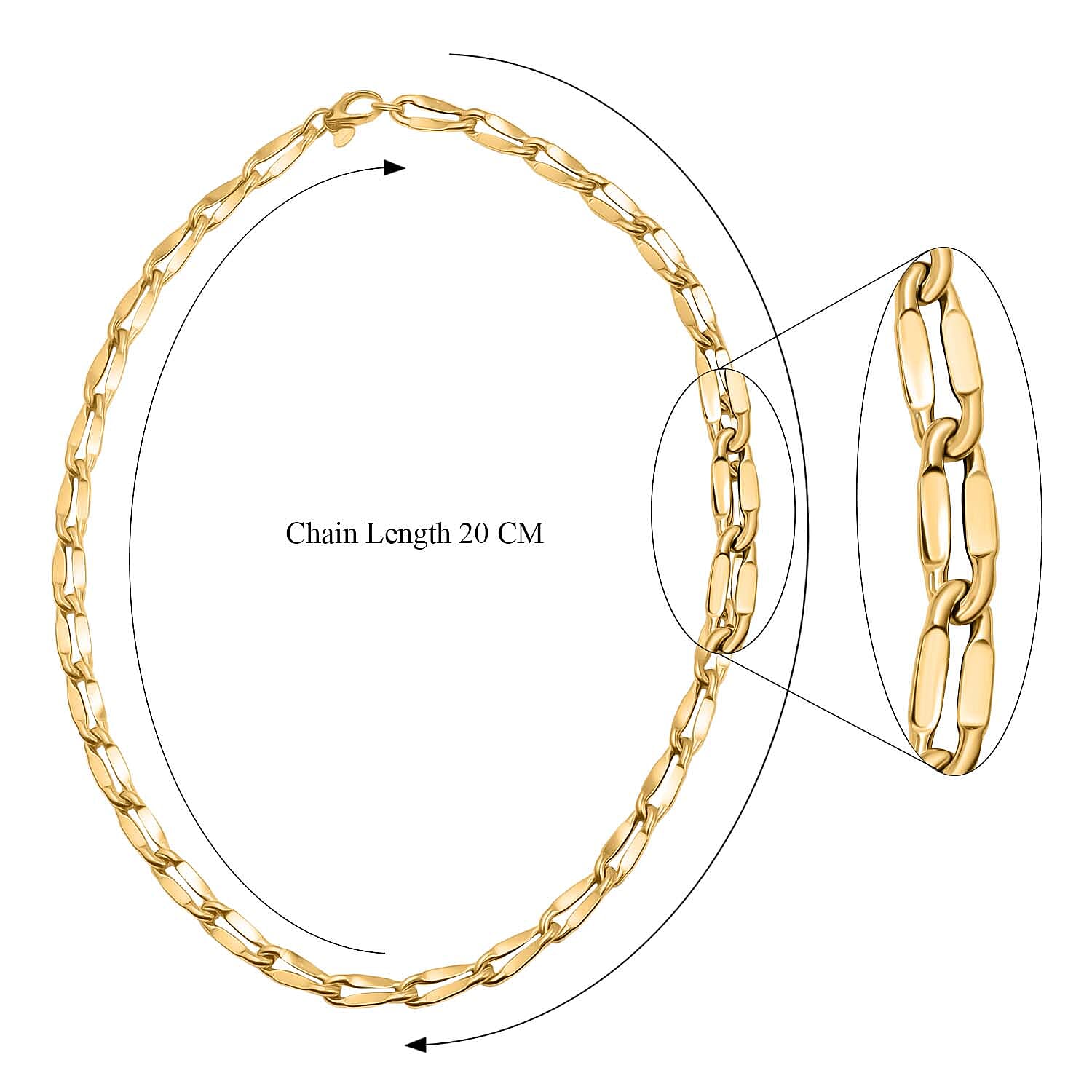 Maestro Collection - 9K Yellow Gold Grande Valentino Necklace (Size - 20), Gold Wt. 9.20 Gms.