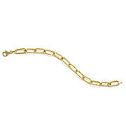 Maestro Collection - 9K Yellow Gold Paperclip Velvet Rope Bracelet (Size - 7.5)