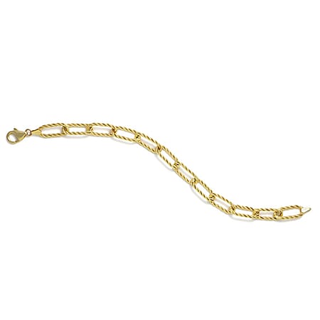 Maestro Collection - 9K Yellow Gold Paperclip Velvet Rope Bracelet (Size - 7.5) with Lobster Clasp Maestro Collection - 9K Yellow Gold Paperclip Velvet Rope Bracelet (Size - 7.5) with Lobster Clasp