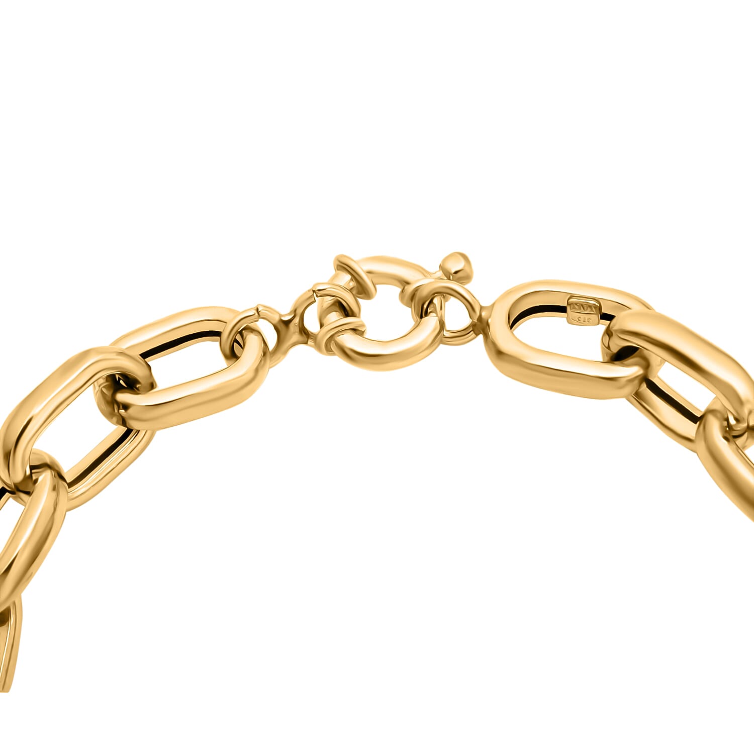 Maestro Collection - 9K Yellow Gold Broad Cable Link Bracelet  (Size - 7.5). 6.40 Gms