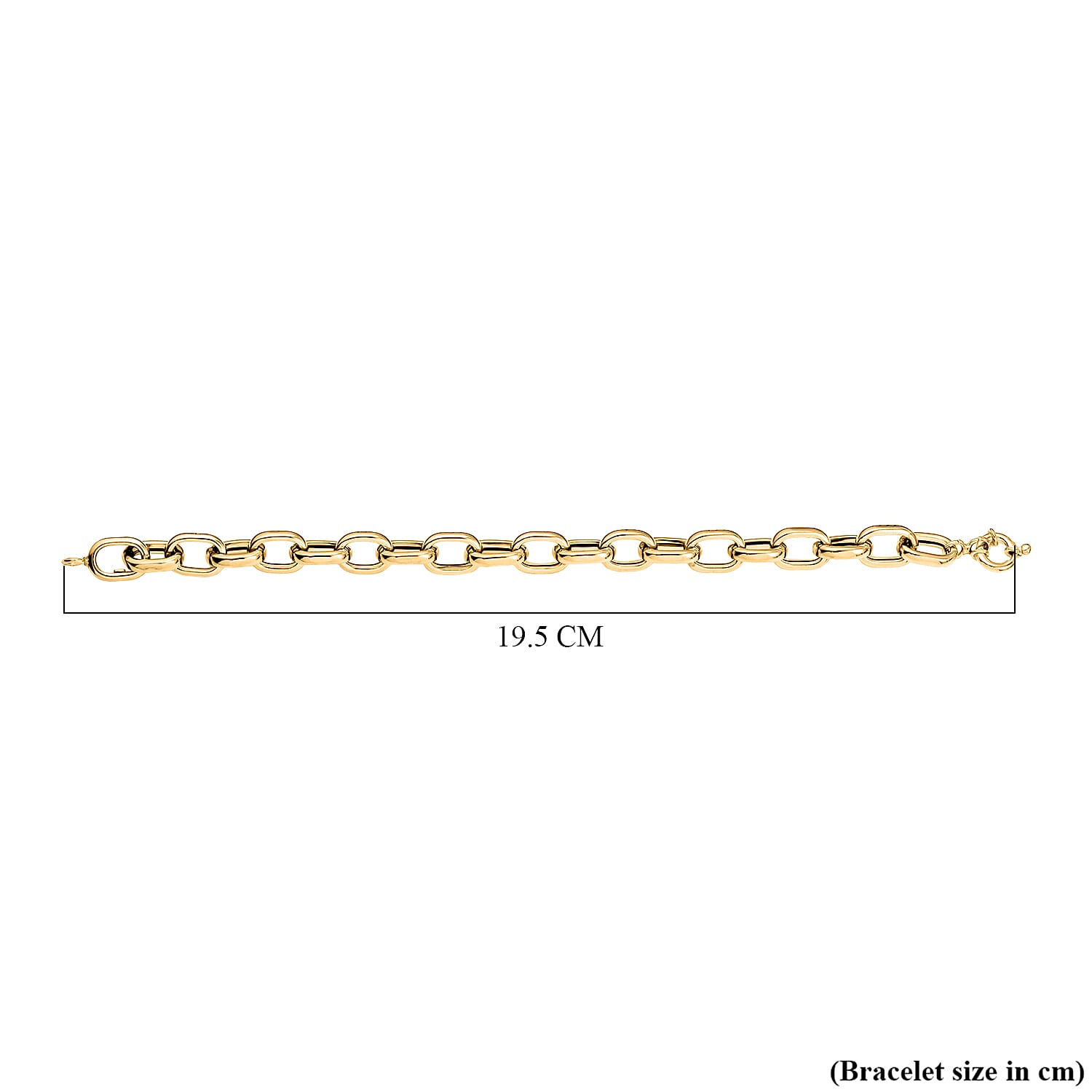 Maestro Collection - 9K Yellow Gold Broad Cable Link Bracelet  (Size - 7.5). 6.40 Gms