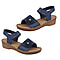 Jo & Joe HIBISCUS Lightweight Touch and Close Fastening Sandal - Navy