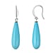 Peacock Colour Shell Pearl  Earrings in Rhodium Overlay Sterling Silver