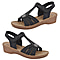 Jo & Joe Lightweight ST Kitts Sandal with Touch and Close Strap - Black