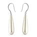 Peacock Colour Shell Pearl  Earrings in Rhodium Overlay Sterling Silver