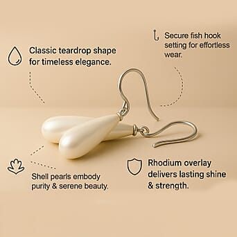 https://tjcuk.sirv.com/Products/77/9/7791954/White-Shell-Pearl-Drop-Earrings-with-Hook-in-Rhodium-Overlay-Sterling-_7791954_2.jpg?w=342&h=342
