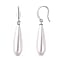 Sleeping Beauty Colour Shell Pearl Drop Earrings in Rhodium Overlay Sterling Silver